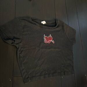 Garage devil crop top